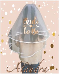 Bride to Be Luxury Veil - Rose Gold