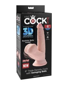 King Cock Plus Triple Density Cock w/Swinging Balls